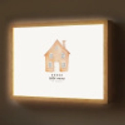 Oranje - Huisje - Quote - Hotel Light Box met batterij (Wandlamp) middel -z3d_website