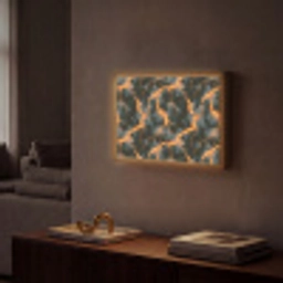 Oranje - Bliksem - Wolken Light Box met batterij (Wandlamp) middel 907 -sfeer1