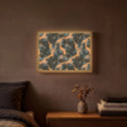 Oranje - Bliksem - Wolken Light Box met batterij (Wandlamp) middel 907 -sfeer4