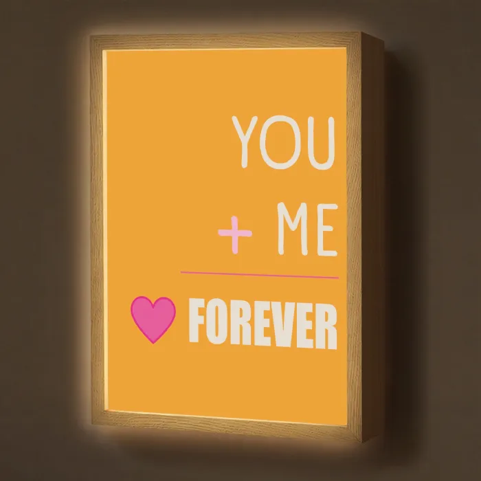Oranje - Love - Valentijn Light Box met batterij (Wandlamp) middel -z3d_website