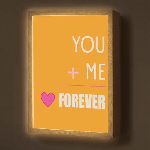 Oranje - Love - Valentijn Light Box met batterij (Wandlamp) middel -z3d_website