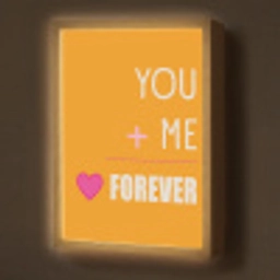 Oranje - Love - Valentijn Light Box met batterij (Wandlamp) middel -z3d_website
