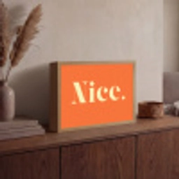 Oranje - Gebroken wit - Nice Light Box met batterij (Wandlamp) middel -sfeer2