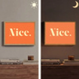 Oranje - Gebroken wit - Nice Light Box met batterij (Wandlamp) middel -sfeer3