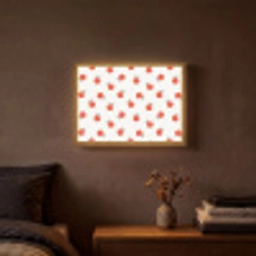 Oranje - Sinaasappel - Bloemetje Light Box met batterij (Wandlamp) middel 907 -sfeer4