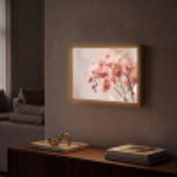 Orchidee - Bloemen - Roze - Bloemblaadjes Light Box met batterij (Wandlamp) middel -sfeer1