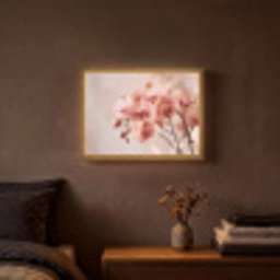 Orchidee - Bloemen - Roze - Bloemblaadjes Light Box met batterij (Wandlamp) middel -sfeer4