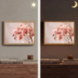 Orchidee - Bloemen - Roze - Bloemblaadjes Light Box met batterij (Wandlamp) middel -sfeer3