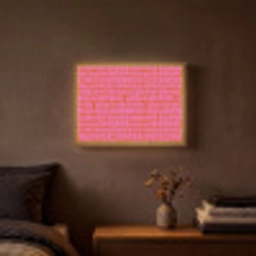 Organisch - Raster - Roze Light Box met batterij (Wandlamp) middel 907 -sfeer4