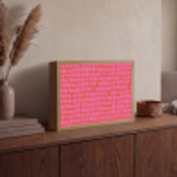 Organisch - Raster - Roze Light Box met batterij (Wandlamp) middel 907 -sfeer2