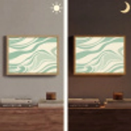 Organische lijnen - Mintgroen - Marmer Light Box met batterij (Wandlamp) middel -sfeer3