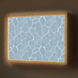 Organisch - Patroon - Blauw Light Box met batterij (Wandlamp) middel 907 -z3d_website