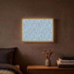 Organisch - Patroon - Blauw Light Box met batterij (Wandlamp) middel 907 -sfeer4