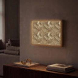 Organisch - Patroon - Bladeren - Goud Light Box met batterij (Wandlamp) middel 907 -sfeer1