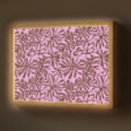 Organisch - Patroon - Roze Light Box met batterij (Wandlamp) middel 907 -z3d_website