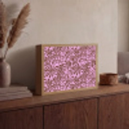 Organisch - Patroon - Roze Light Box met batterij (Wandlamp) middel 907 -sfeer2