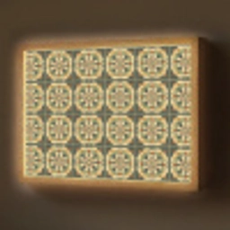 Ornament - Patroon - Groen Light Box met batterij (Wandlamp) middel 907 -z3d_website