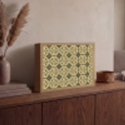 Ornament - Patroon - Groen Light Box met batterij (Wandlamp) middel 907 -sfeer2