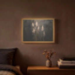 Siergras - Pluimen - Verlichting - Zwart Light Box met batterij (Wandlamp) middel -sfeer4