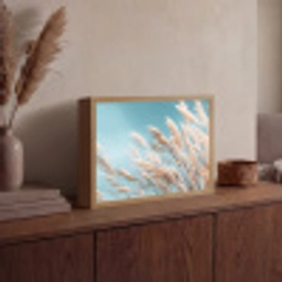 Siergras - Wind - Lichtbruin Light Box met batterij (Wandlamp) middel -sfeer2