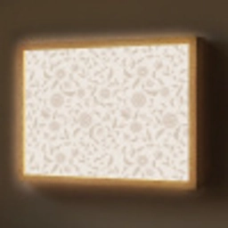 Sierlijk - Bloemen - Beige Light Box met batterij (Wandlamp) middel 907 -z3d_website