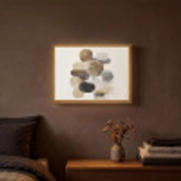 Ovaal - Kleurvlakken - Penseelstreken Light Box met batterij (Wandlamp) middel -sfeer4