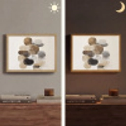Ovaal - Kleurvlakken - Penseelstreken Light Box met batterij (Wandlamp) middel -sfeer3