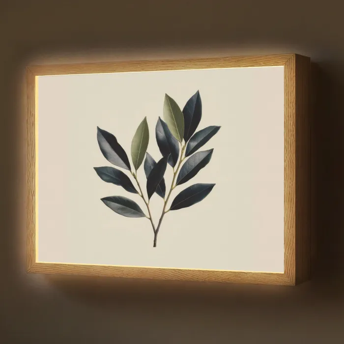 Ovaal - Olijfgroen - Simpel Light Box met batterij (Wandlamp) middel -z3d_website
