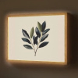 Ovaal - Olijfgroen - Simpel Light Box met batterij (Wandlamp) middel -z3d_website