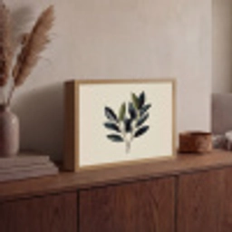 Ovaal - Olijfgroen - Simpel Light Box met batterij (Wandlamp) middel -sfeer2