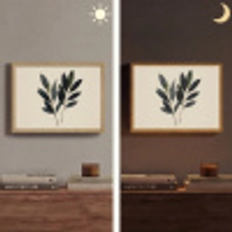 Ovaalvormige bladeren - Diep groen - Symmetrisch Light Box met batterij (Wandlamp) middel -sfeer3
