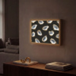 Oesters - Vissen - Blauw - Goud Light Box met batterij (Wandlamp) middel -sfeer1