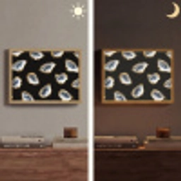 Oesters - Vissen - Blauw - Goud Light Box met batterij (Wandlamp) middel -sfeer3