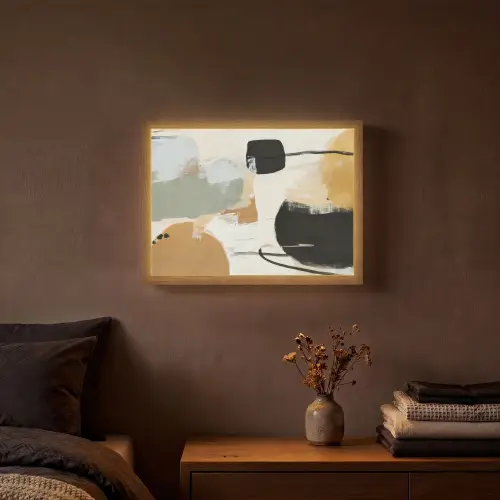 Paint - Abstract - Kleuren Light Box met batterij (Wandlamp) middel -sfeer4