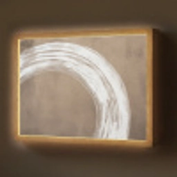 Verf - Bruin - Japandi Light Box met batterij (Wandlamp) middel -z3d_website