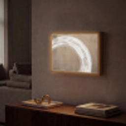 Verf - Bruin - Japandi Light Box met batterij (Wandlamp) middel -sfeer1