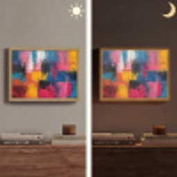 Verflook - Kunst - Modern - Abstract Light Box met batterij (Wandlamp) middel -sfeer3
