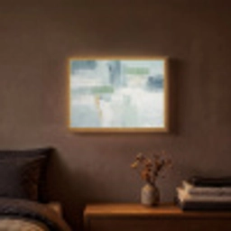 Verf - Moderne kunst - Abstract - Grijs Light Box met batterij (Wandlamp) middel -sfeer4
