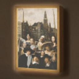 Schilderij - Oude Meesters - Collage Light Box met batterij (Wandlamp) middel -z3d_website