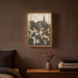 Schilderij - Oude Meesters - Collage Light Box met batterij (Wandlamp) middel -sfeer4