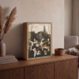 Schilderij - Oude Meesters - Collage Light Box met batterij (Wandlamp) middel -sfeer2