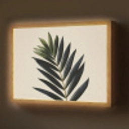 Palmblad - Donkere bladen - Subtiel Light Box met batterij (Wandlamp) middel -z3d_website