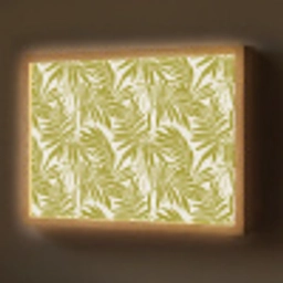 Palmblad - Patroon - Groen Light Box met batterij (Wandlamp) middel 907 -z3d_website