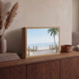 Palmbomen - Pad - Horizon Light Box met batterij (Wandlamp) middel -sfeer2