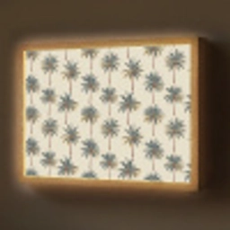 Palmbomen - Tropisch - Groen Light Box met batterij (Wandlamp) middel 907 -z3d_website