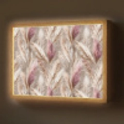 Pampasgras - Pluizig - Kleurrijk Light Box met batterij (Wandlamp) middel 907 -z3d_website