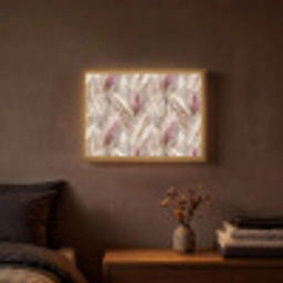 Pampasgras - Pluizig - Kleurrijk Light Box met batterij (Wandlamp) middel 907 -sfeer4