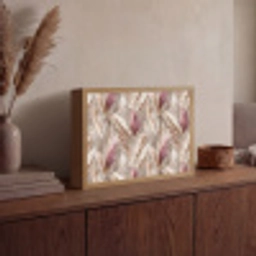 Pampasgras - Pluizig - Kleurrijk Light Box met batterij (Wandlamp) middel 907 -sfeer2