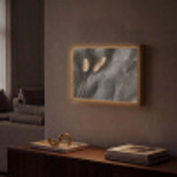 Pampasgras - Pluim - Zwart - Beige Light Box met batterij (Wandlamp) middel -sfeer1