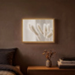 Pampasgras - Pluim - Wit Light Box met batterij (Wandlamp) middel -sfeer4